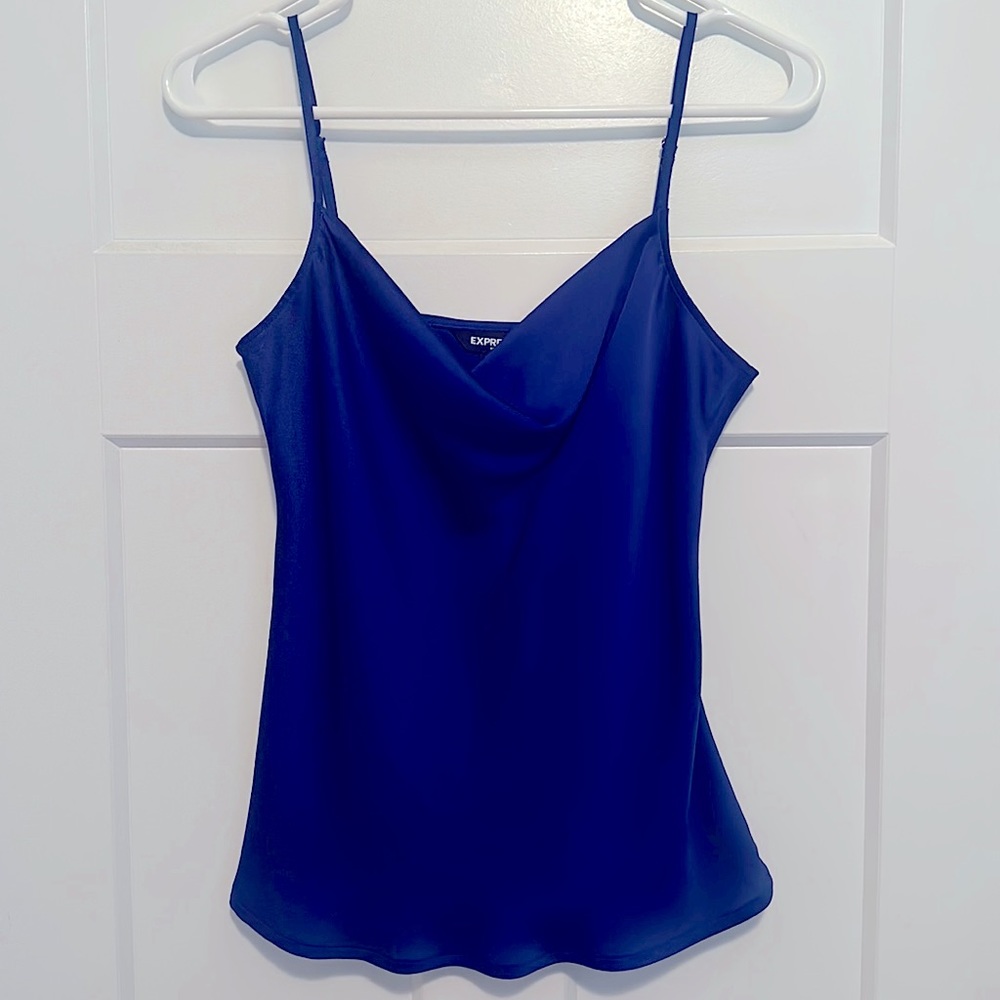 Express draped front tank camisole